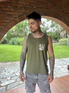 Musculosa estampada Hombre algodón peinado - comprar online