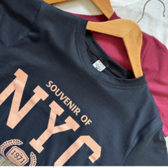 TSHIRT NYC PRETA ESTAMPADA 100% ALGODÃO - comprar online