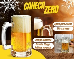 Kit 6 Canecas Chopp 360ml Zero Grau Vidro na internet