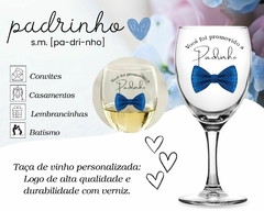 1 Taça Vidro Padrinho Madrinha Personalizada - comprar online