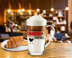 1 Caneca 300ml Dia Dos Namorados Vidro Personalizada