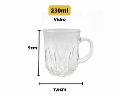 Conjunto de 6 Xícaras de Vidro de 230ml na internet