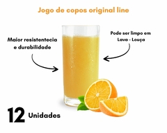 Jogo 12 Copos De 300ml Vidro Original Line - Oro Comércio