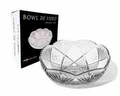 Bowl Vidro 2,5 Litros Detalhes Alto Relevo 24cm Redonda