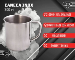 20 Canecas Inox 500ml Personalizada Alça Multiuso Café Chá - loja online