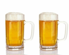 Conjunto 2 Canecas De Chopp Cerveja De Vidro 400ml - loja online