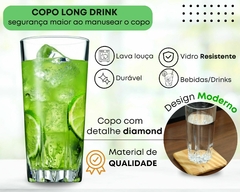 Jogo 6 Copos De Vidro 330ml Transparente na internet