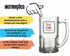 Kit 24 Canecas Personalizadas Chopp 340ml Logo/Lembrancinha - Oro Comércio