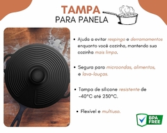 1 Tampa Preta P/Panela Silicone 28cm na internet