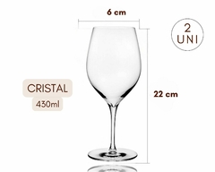 Jogo 2 Taças 430ml Vinho Cristal Ecologócio - Oro Comércio