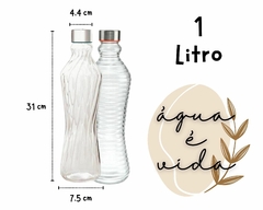 1 Garrafa de Vidro 1 Litro Ideal P/ Água Porta de geladeira - comprar online