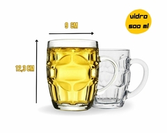 Conjunto com 2 Canecas de 500ml Vidro Resistente na internet