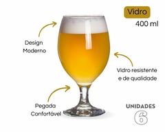 Kit 6 Taças De Cerveja De Vidro - Oro Comércio