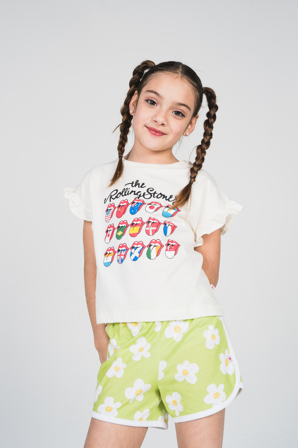Short de Nena con Estampado de Margarita Frescura y Estilo para Peque