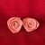 Par Flores Tribal Monster Chicas Rosa (5 cms)