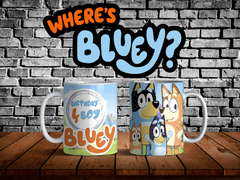 Plantillas Para Tazas Bluey Cumpleaños - PlantillasyVectores