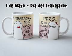 Plantillas Sublimación Tazas Flork + Día del Trabajador - PlantillasyVectores