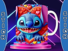 Imagen de Plantillas Sublimación Tazas Hello Kitty + Stitch 3D