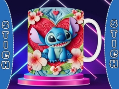 Imagen de Plantillas Sublimación Tazas Hello Kitty + Stitch 3D