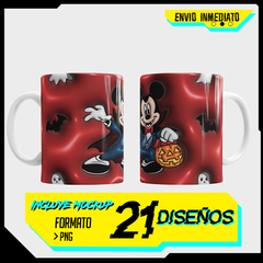 Plantillas Sublimación Tazas Halloween 3D Infladas