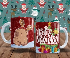 Imagen de Plantillas Tazas Capibara Navidad