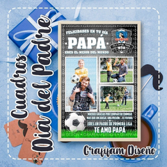 Kit Imprimible Cuadros Día Del Padre Fútbol | Editables Psd en internet