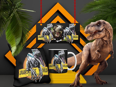 Plantillas Sublimación Tazas + Cojines - Jurassic Park - PlantillasyVectores