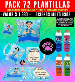 144 Plantillas Sublimación Multiuso Tens Enfermero Oferta!