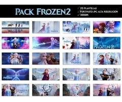 Plantillas Sublimación Tazas Infantiles - Frozen 2