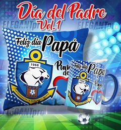 Plantillas Sublimación Padre Tazas + Cojines Fútbol Chileno - PlantillasyVectores