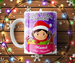 Plantillas Sublimación Tazas Aquí Toma Familia En Navidad en internet