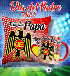 Imagen de Plantillas Sublimación Padre Tazas + Cojines Fútbol Chileno