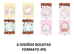 Pack Sublimación Bolsitas Tazas - Conejito Pascua Acuarela en internet