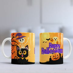 Plantillas Sublimación Tazas - Happy Halloween V10