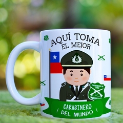 Plantillas Sublimación Tazas Aquí Toma el mejor Carabinero - comprar online