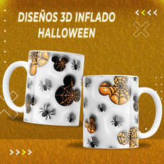 Plantillas Sublimación Tazas Halloween 3D Infladas - PlantillasyVectores