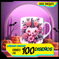 Plantillas Sublimación Tazas - Halloween Pink