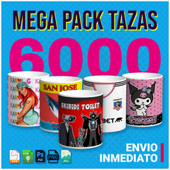 Mega Pack +6000 Plantillas Sublimación Tazas