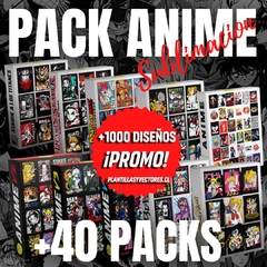 Mega Pack Sublimación - Vectores Anime +1000 Diseños!!