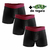 Pack X3 Boxer Adulto Clasico Negro +Antifaz