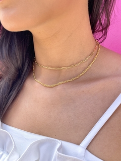 Choker elos lixados folheado - comprar online