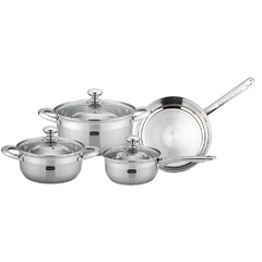 Batería de Cocina Luxor 7 pz Acero Inox Inducción Fraciel