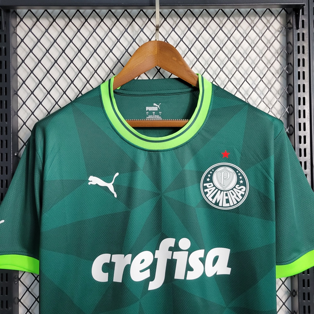 Camisa Puma Palmeiras Home 23/24 - Verde - Masculino Torcedor