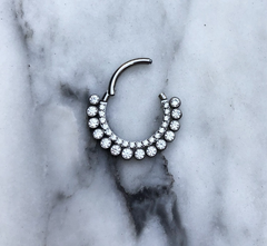 Clicker Ring hoop swarovski titanio - comprar online