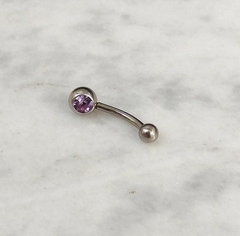 Navel mini strass violeta