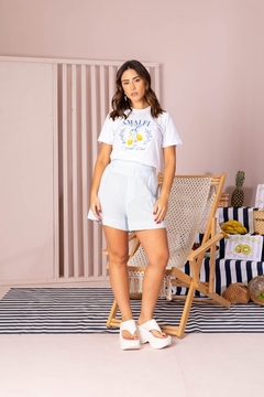 T-Shirt Amalfi Limon - Branco - comprar online