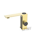 Misturador para lavatorio da mesa bica baixa com medidor de temperatura - WJ-2875-LD-GD - JIWI