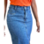 Saia Jeans Longa Fenda Frontal Botão Dourado - loja online