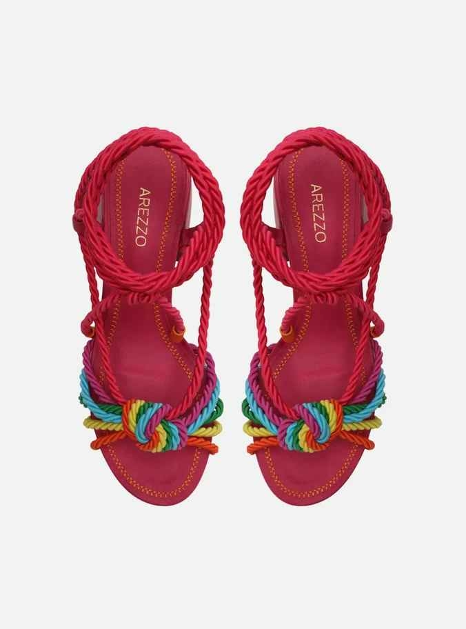 Sandalia colorida best sale arezzo