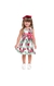 Vestido Infantil Milon Cotton Floral Off com vermelho